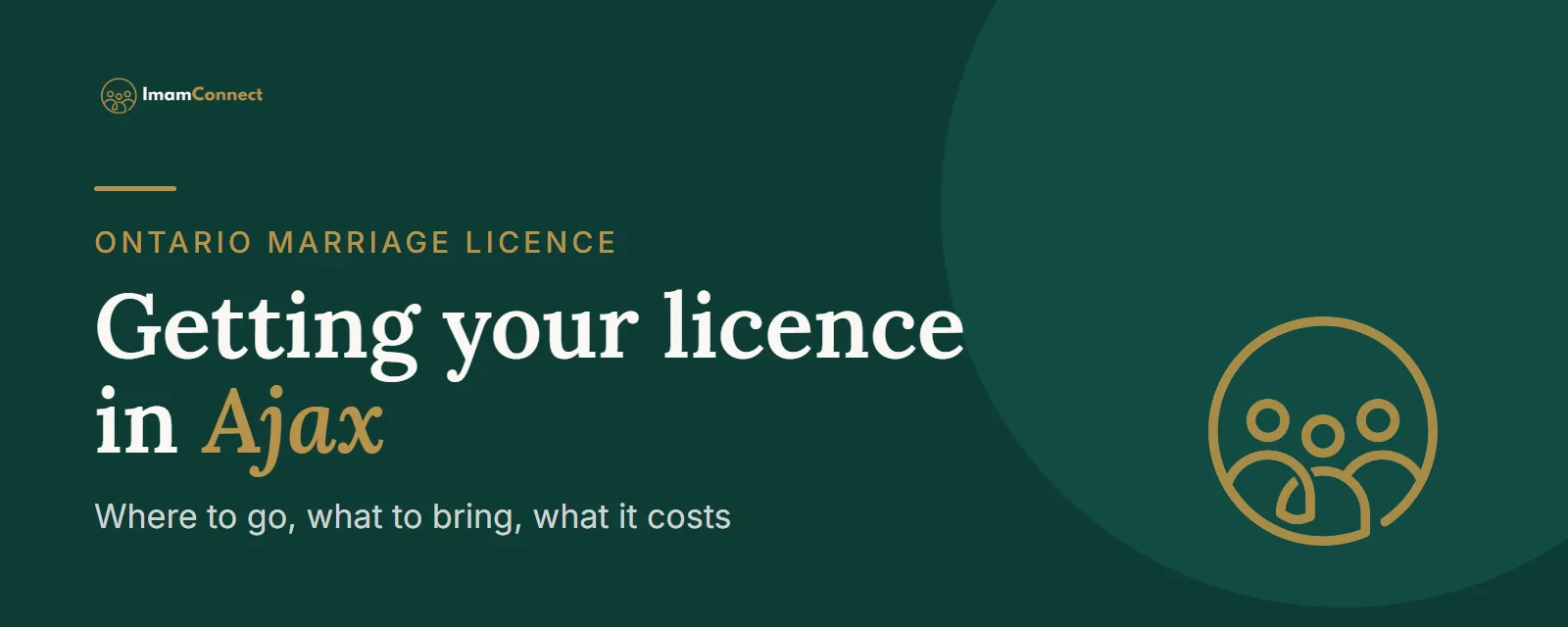 Marriage licence in Ajax, Ontario