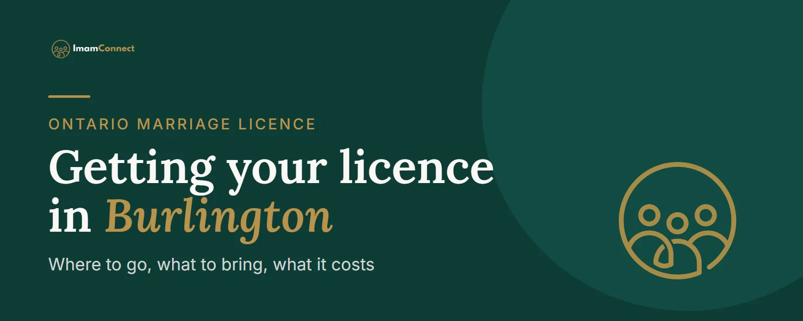 Marriage licence in Burlington, Ontario