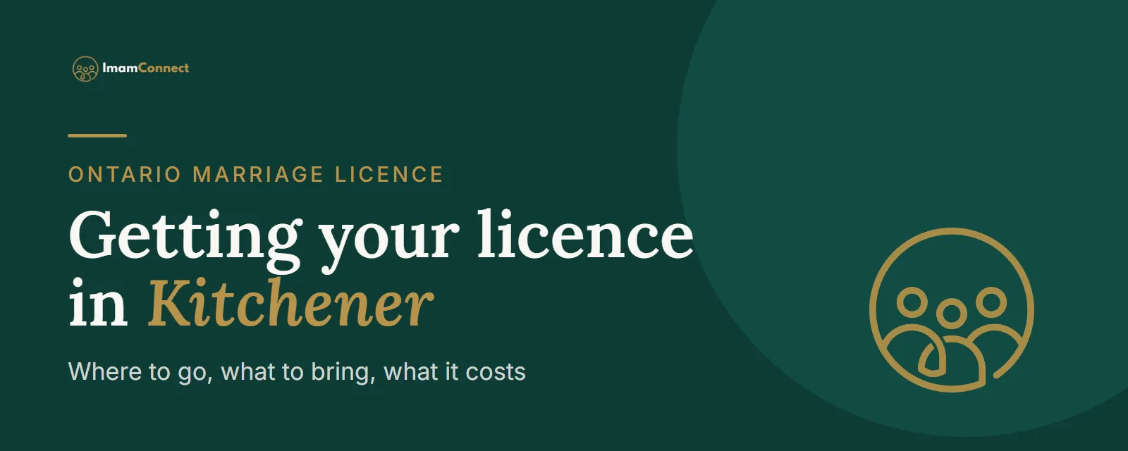 Marriage licence in Kitchener, Ontario