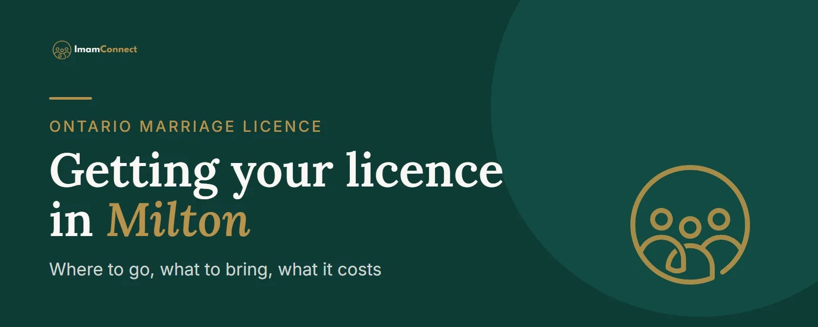 Marriage licence in Milton, Ontario