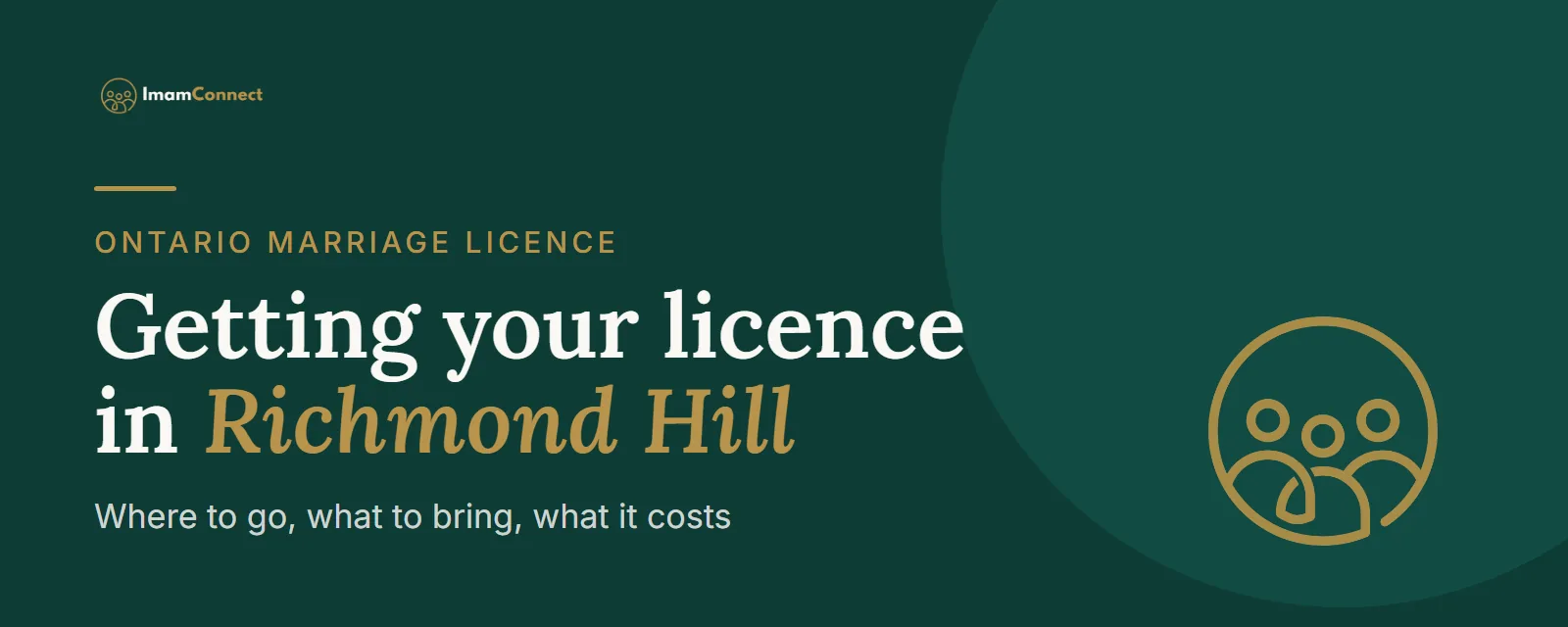 Marriage licence in Richmond Hill, Ontario