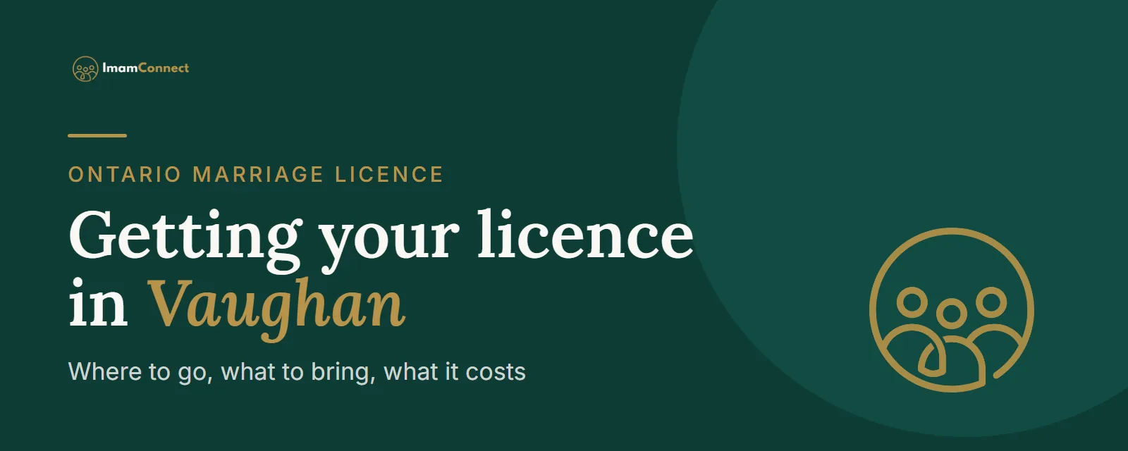 Marriage licence in Vaughan, Ontario