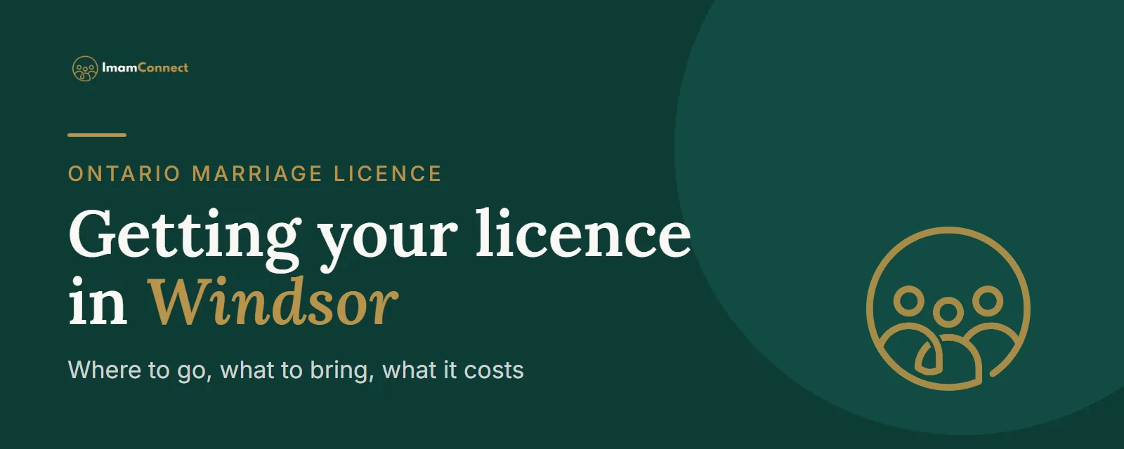 Marriage licence in Windsor, Ontario